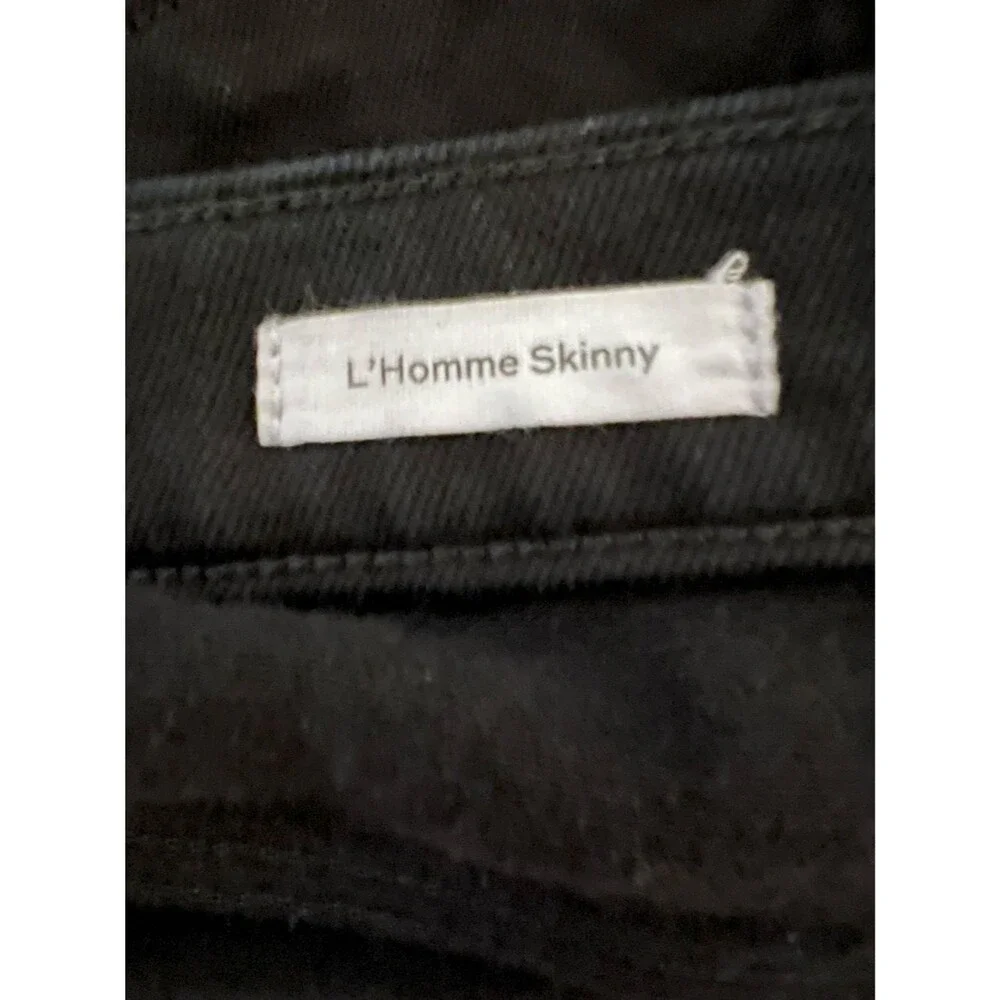 FRAME Le Homme Skinny Jeans Black Stretch Denim Mid Rise Slim Fit 32x30